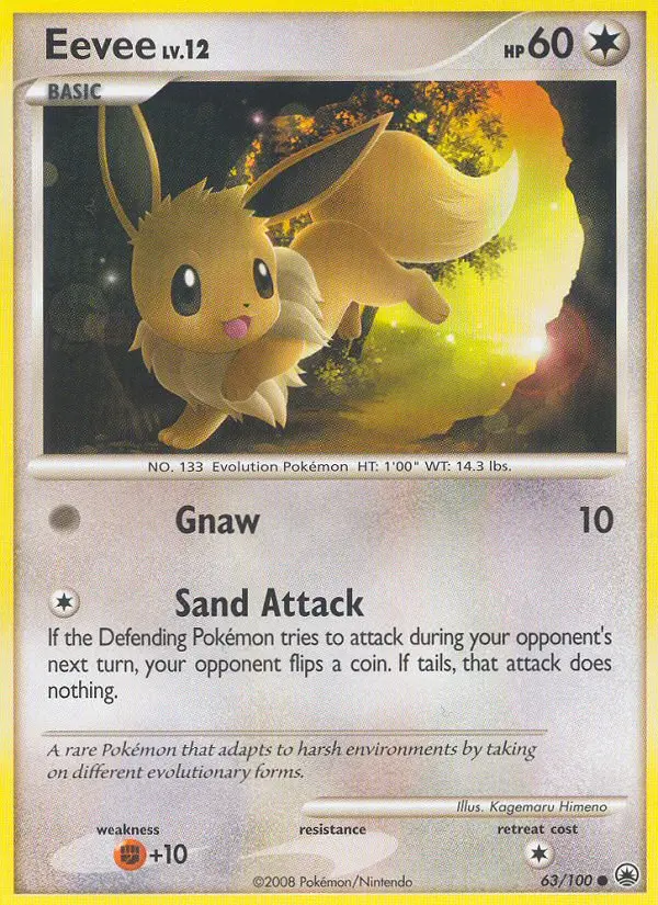 Eevee Common rarity Majestic Dawn Pokémon card price — $46.50