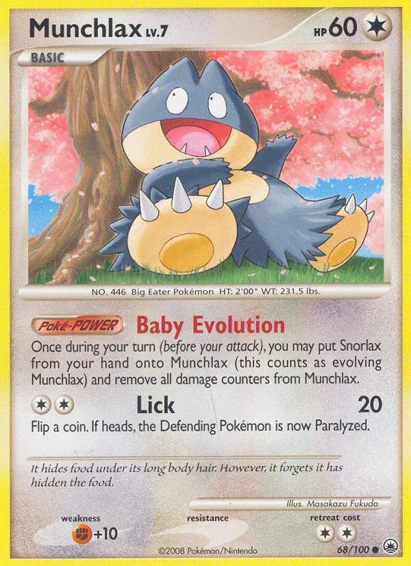 Munchlax Common rarity Majestic Dawn Pokémon card price — $34.83