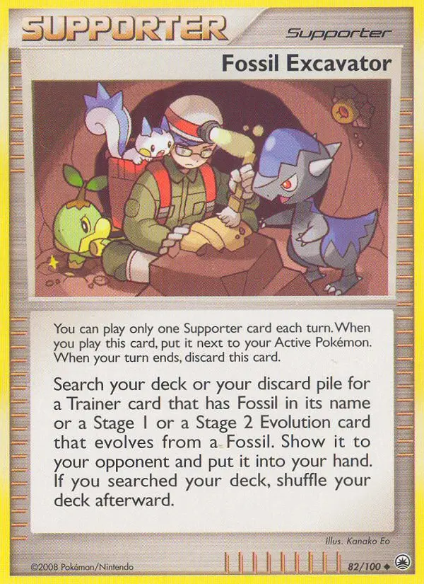 Fossil Excavator Uncommon rarity Majestic Dawn Pokémon card price — $9.99