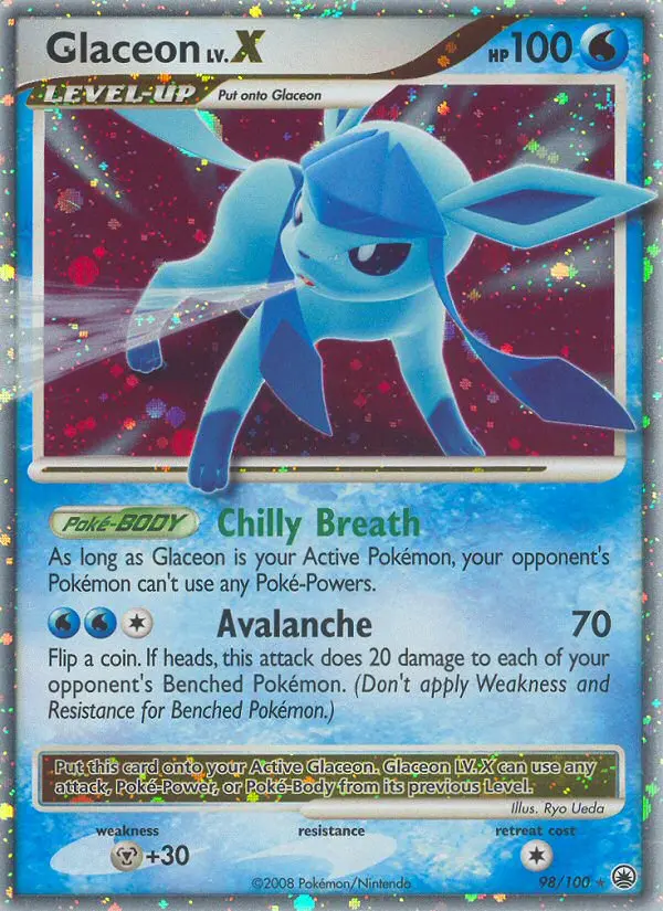 Glaceon Holo Rare rarity Majestic Dawn Pokémon card price — $500.00