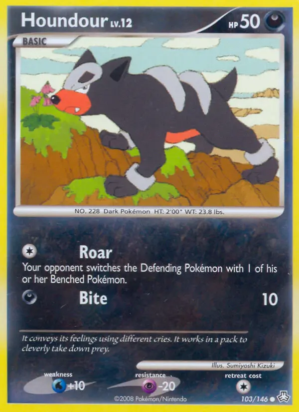 Houndour Common rarity Legends Awakened Pokémon card price — $8.22