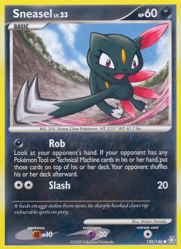 Sneasel Common rarity Legends Awakened Pokémon card price — $4.14