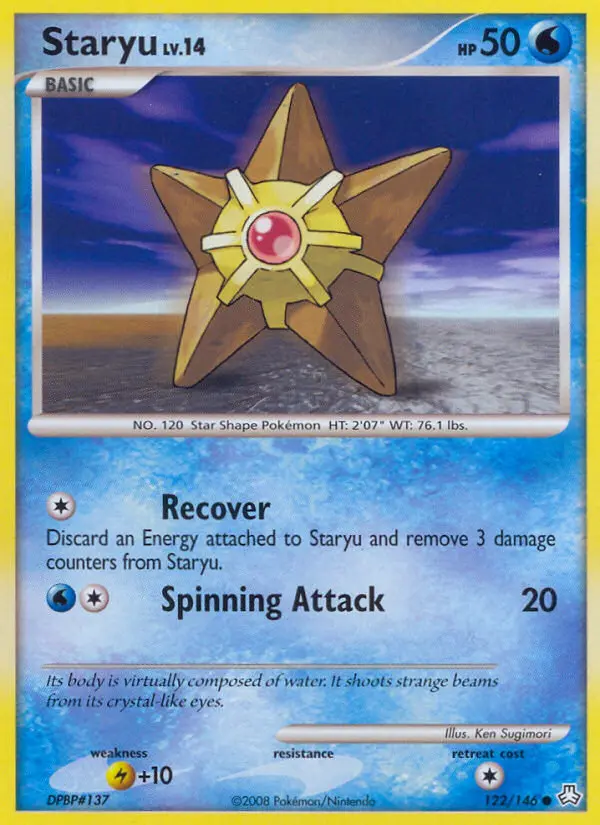 Staryu Common rarity Legends Awakened Pokémon card price — $17.39