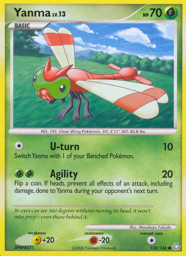 Yanma Common rarity Legends Awakened Pokémon card price — $2.61