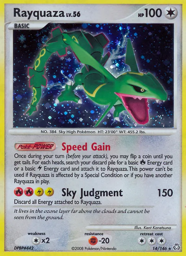 Rayquaza Holo Rare rarity Legends Awakened Pokémon card price — $144.33