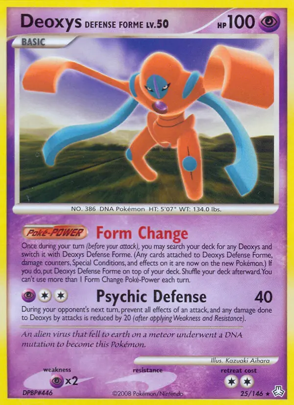 Deoxys Defense Forme Rare rarity Legends Awakened Pokémon card price — $12.12