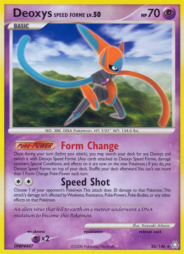 Deoxys Speed Forme Rare rarity Legends Awakened Pokémon card price — $15.23