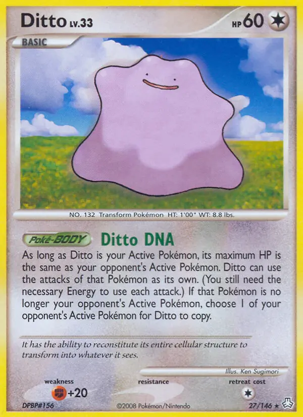 Ditto Rare rarity Legends Awakened Pokémon card price — $100.00