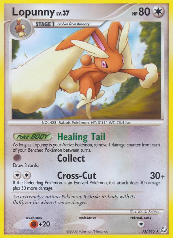 Lopunny Rare rarity Legends Awakened Pokémon card price — $10.04