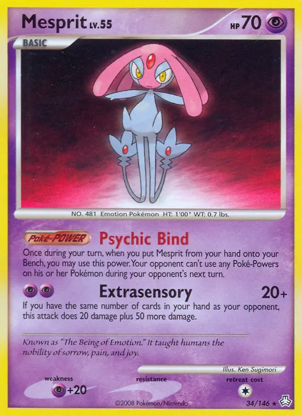 Mesprit Rare rarity Legends Awakened Pokémon card price — $19.29