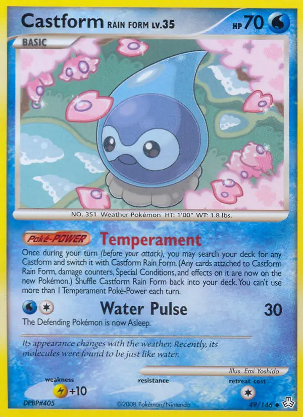 Castform Rain Form Uncommon rarity Legends Awakened Pokémon card price — $12.39