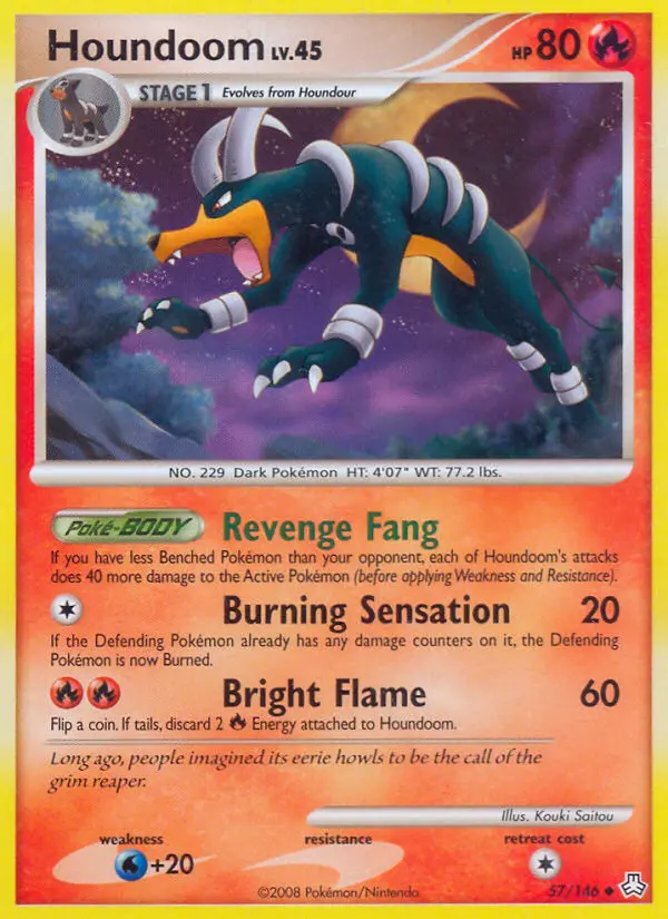 Houndoom Uncommon rarity Legends Awakened Pokémon card price — $14.00
