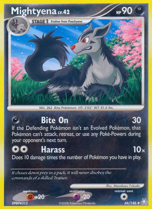 Mightyena Uncommon rarity Legends Awakened Pokémon card price — $13.99