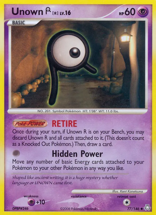 Unown R Uncommon rarity Legends Awakened Pokémon card price