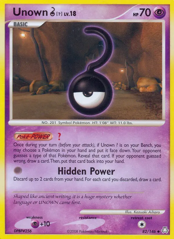 Unown ? Uncommon rarity Legends Awakened Pokémon card price