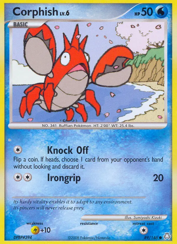 Corphish Common rarity Legends Awakened Pokémon card price — $2.99