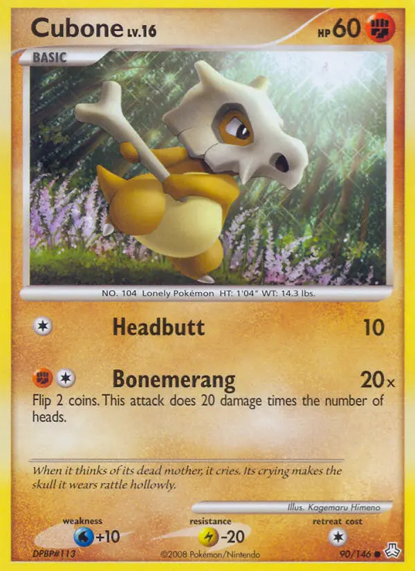 Cubone Common rarity Legends Awakened Pokémon card price — $42.77