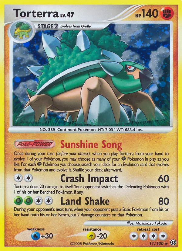 Torterra Holo Rare rarity Stormfront Pokémon card price — $18.22