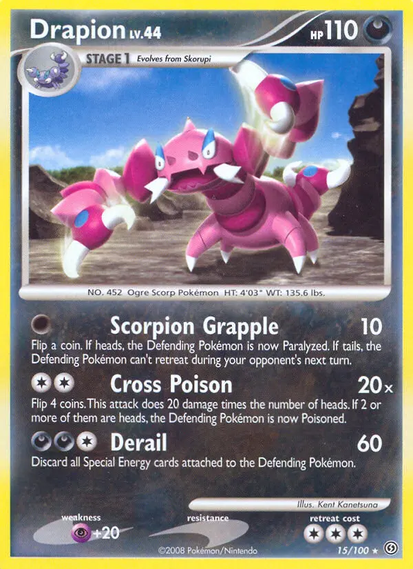 Drapion Rare rarity Stormfront Pokémon card price — $2.67