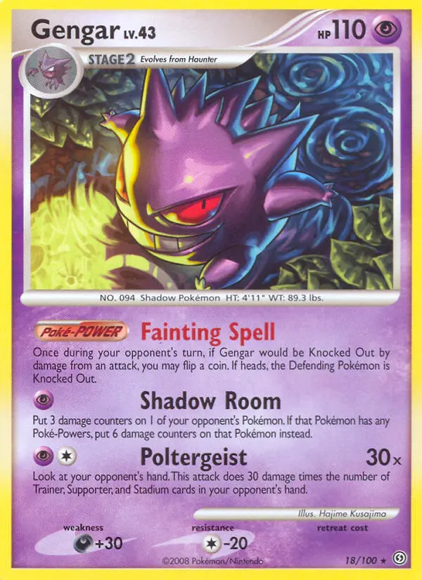Gengar Rare rarity Stormfront Pokémon card price — $119.66