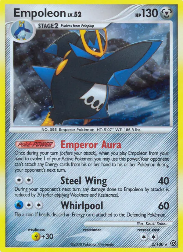 Empoleon Holo Rare rarity Stormfront Pokémon card price — $11.02