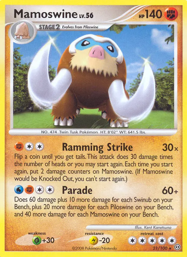 Mamoswine Rare rarity Stormfront Pokémon card price — $5.55