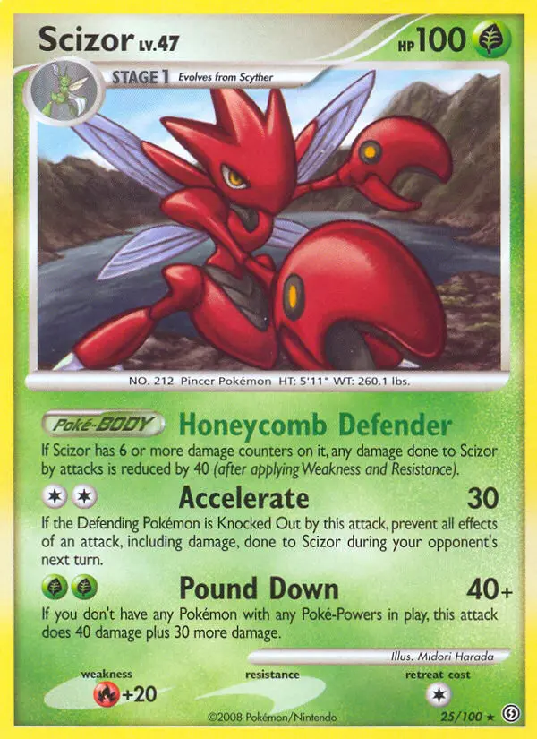Scizor Rare rarity Stormfront Pokémon card price — $19.99
