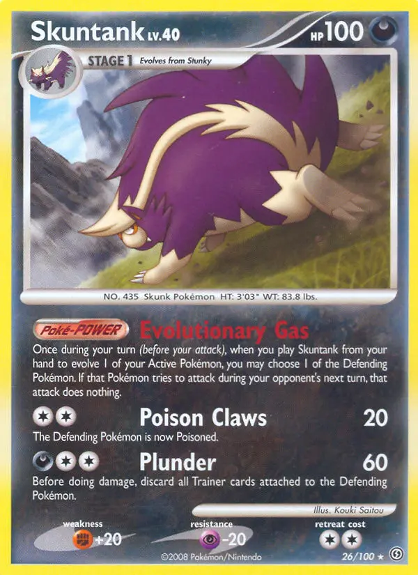 Skuntank Rare rarity Stormfront Pokémon card price — $0.93