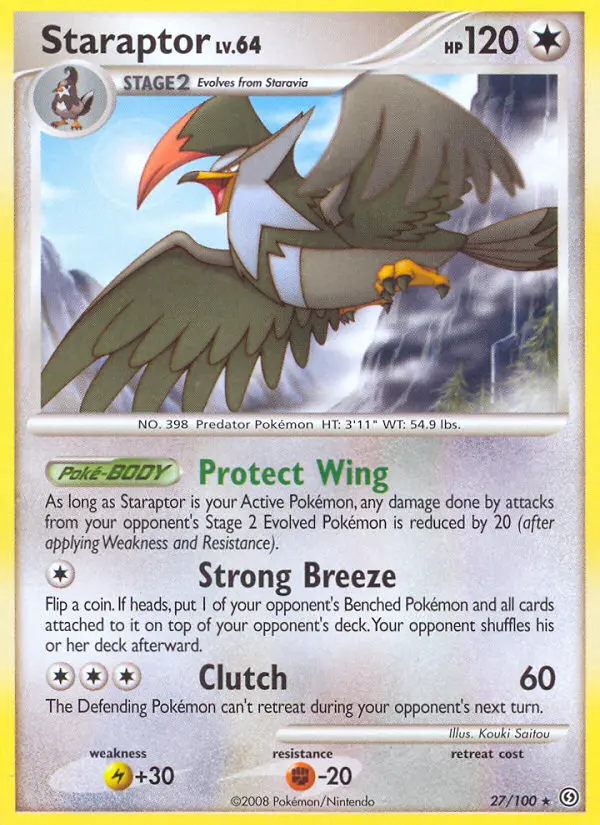 Staraptor Rare rarity Stormfront Pokémon card price — $7.30