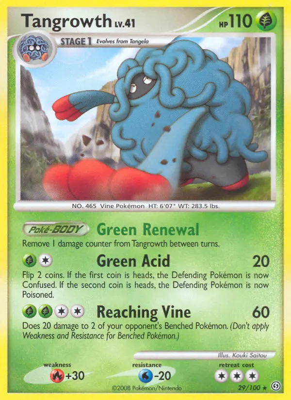 Tangrowth Rare rarity Stormfront Pokémon card price — $2.67
