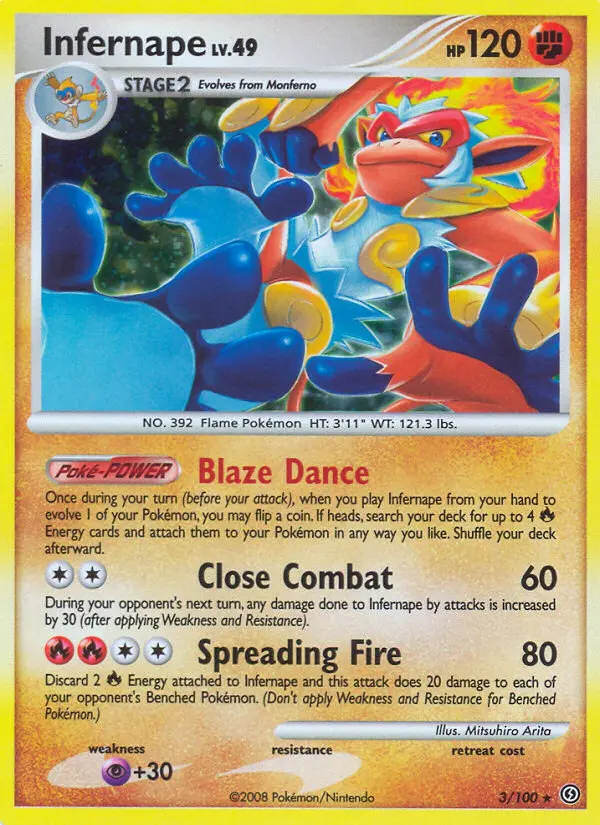 Infernape Holo Rare rarity Stormfront Pokémon card price — $21.44