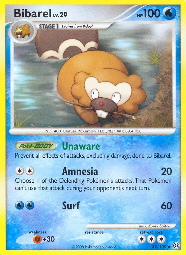 Bibarel Uncommon rarity Stormfront Pokémon card price — $1.01