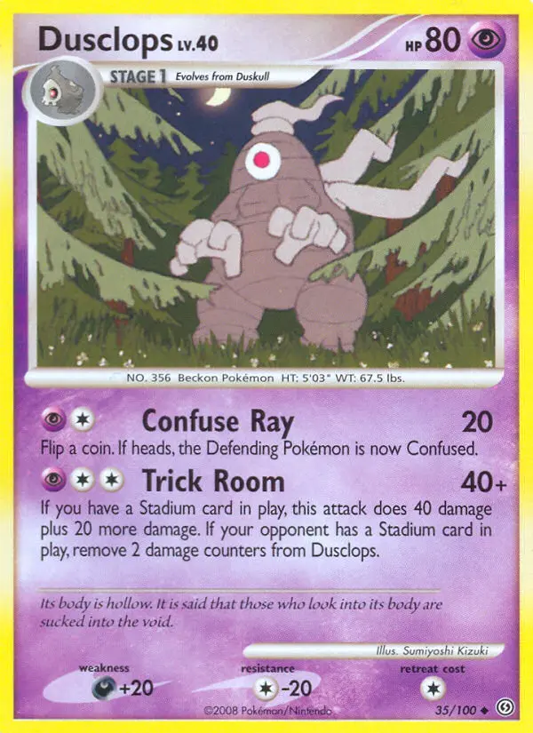 Dusclops Uncommon rarity Stormfront Pokémon card price — $1.21