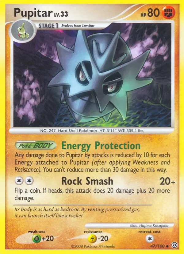 Pupitar Uncommon rarity Stormfront Pokémon card price — $2.56