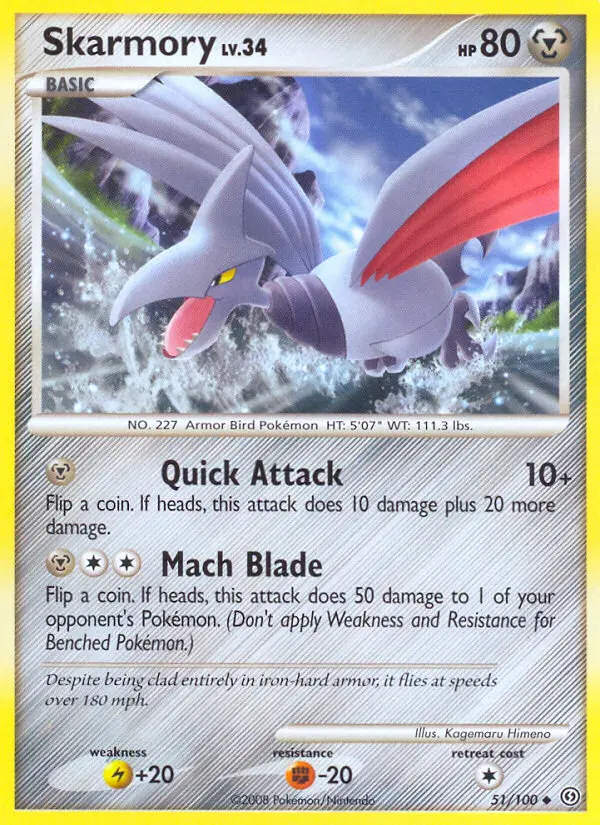 Skarmory Uncommon rarity Stormfront Pokémon card price — $2.95