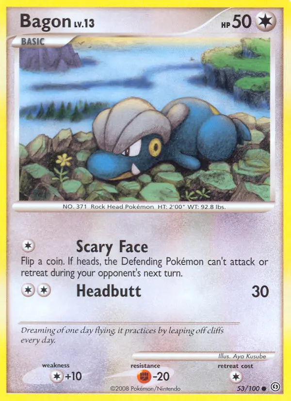 Bagon Common rarity Stormfront Pokémon card price — $9.33