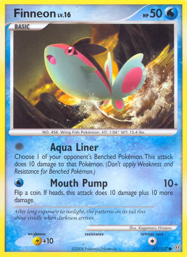 Finneon Common rarity Stormfront Pokémon card price — $2.00