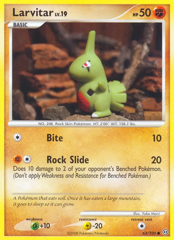 Larvitar Common rarity Stormfront Pokémon card price — $37.15