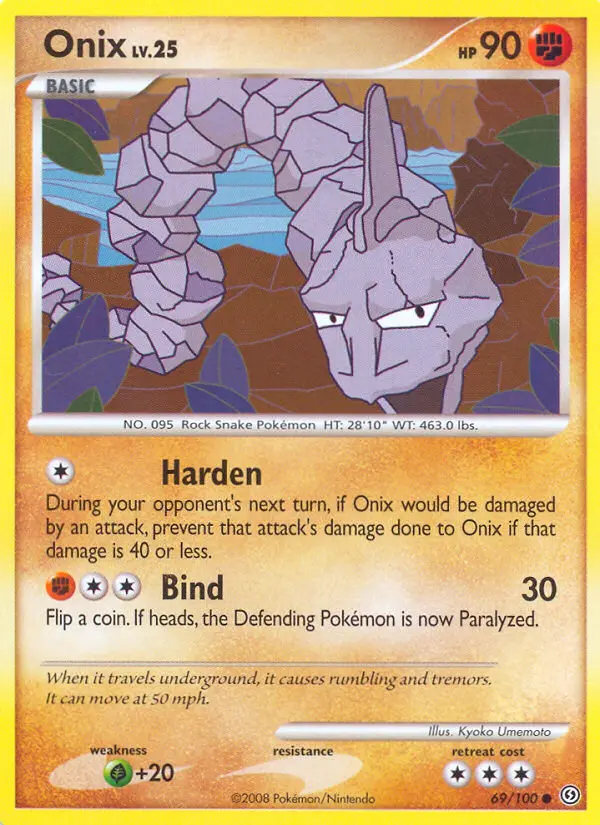 Onix Common rarity Stormfront Pokémon card price — $1.85