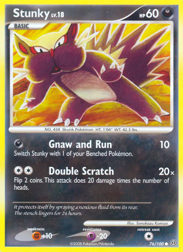 Stunky Common rarity Stormfront Pokémon card price — $13.25