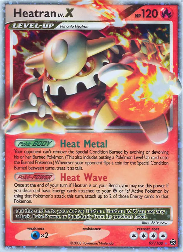 Heatran Holo Rare rarity Stormfront Pokémon card price — $58.11