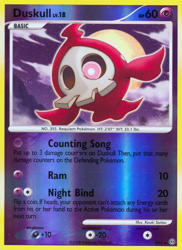 Duskull Holo Rare rarity Stormfront Pokémon card price — $67.13
