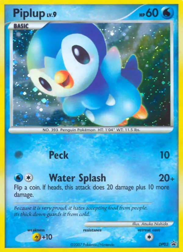 Piplup Common rarity DP Black Star Promos Pokémon card price