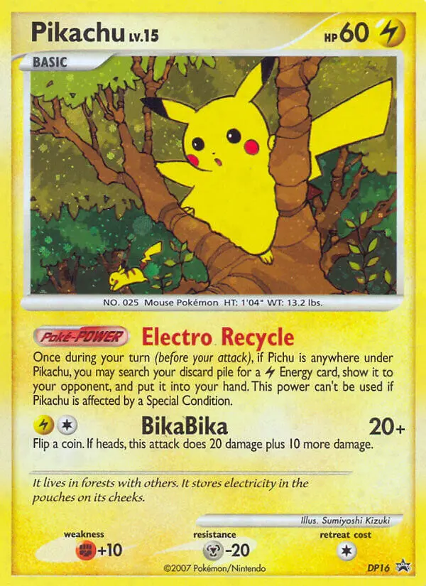 Pikachu Common rarity DP Black Star Promos Pokémon card price