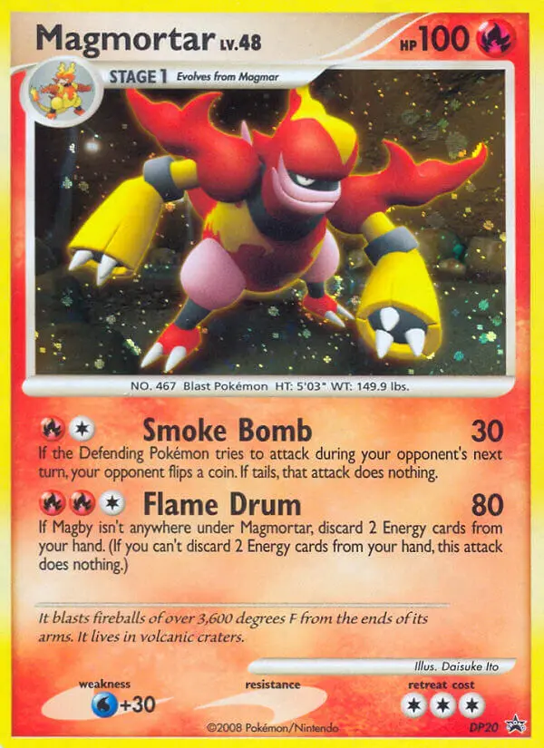 Magmortar Common rarity DP Black Star Promos Pokémon card price — $16.25