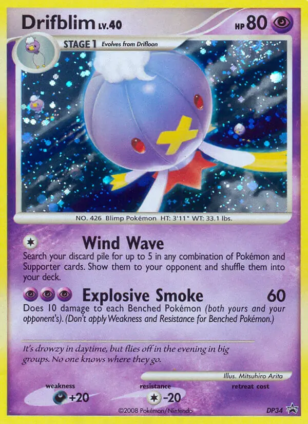 Drifblim Common rarity DP Black Star Promos Pokémon card price