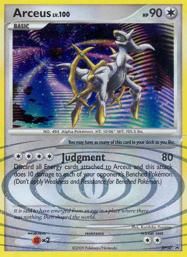Arceus Common rarity DP Black Star Promos Pokémon card price