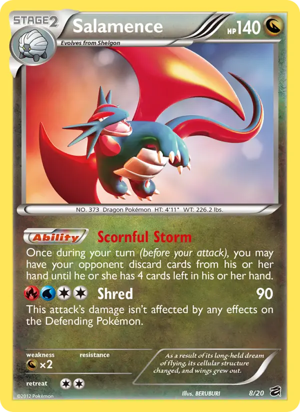Salamence Rare rarity Dragon Vault Pokémon card price — $5.63