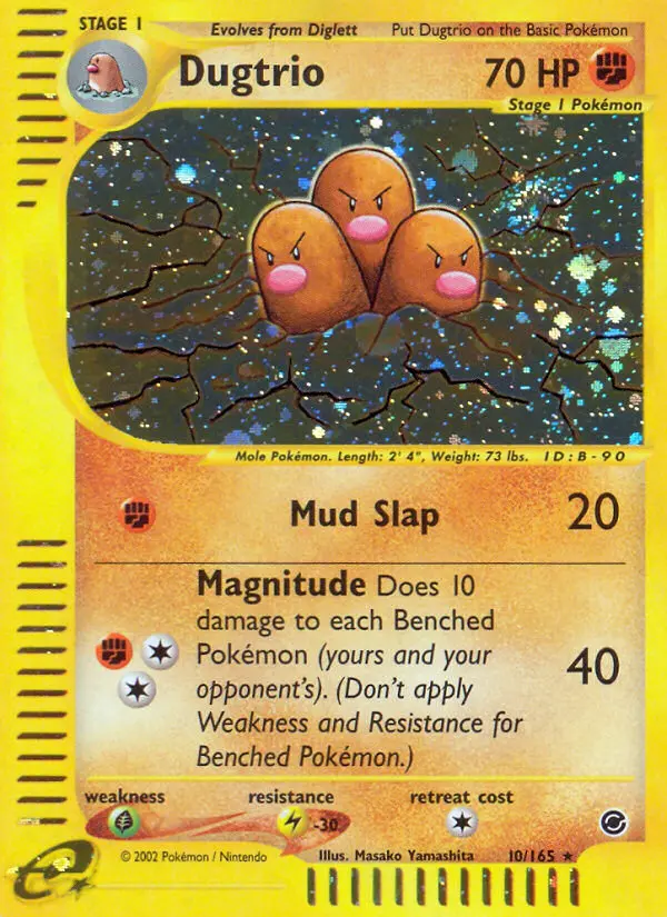Dugtrio Rare rarity Expedition Base Set Pokémon card price — $76.75