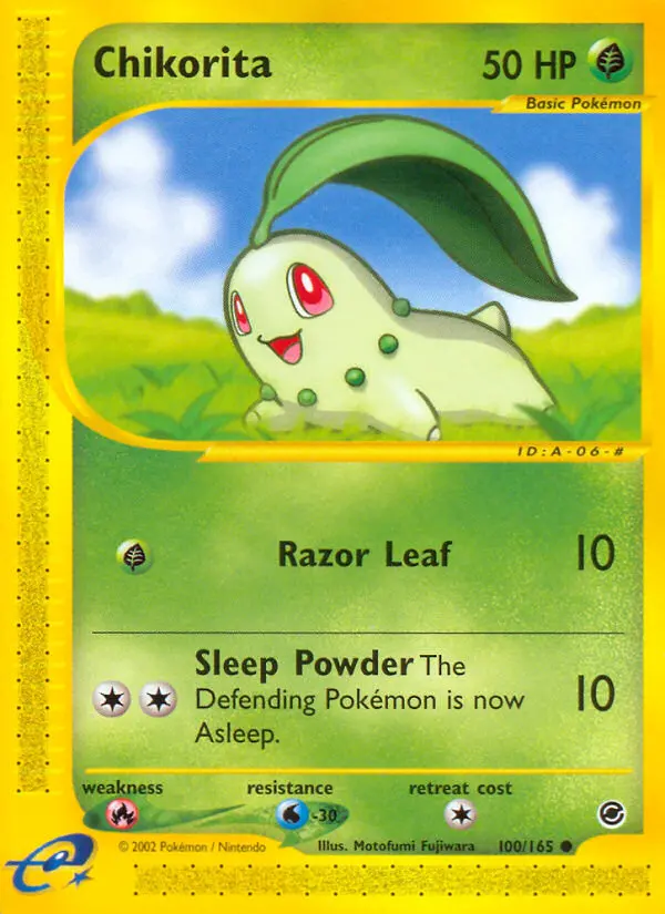 Chikorita Common rarity Expedition Base Set Pokémon card price — $27.00